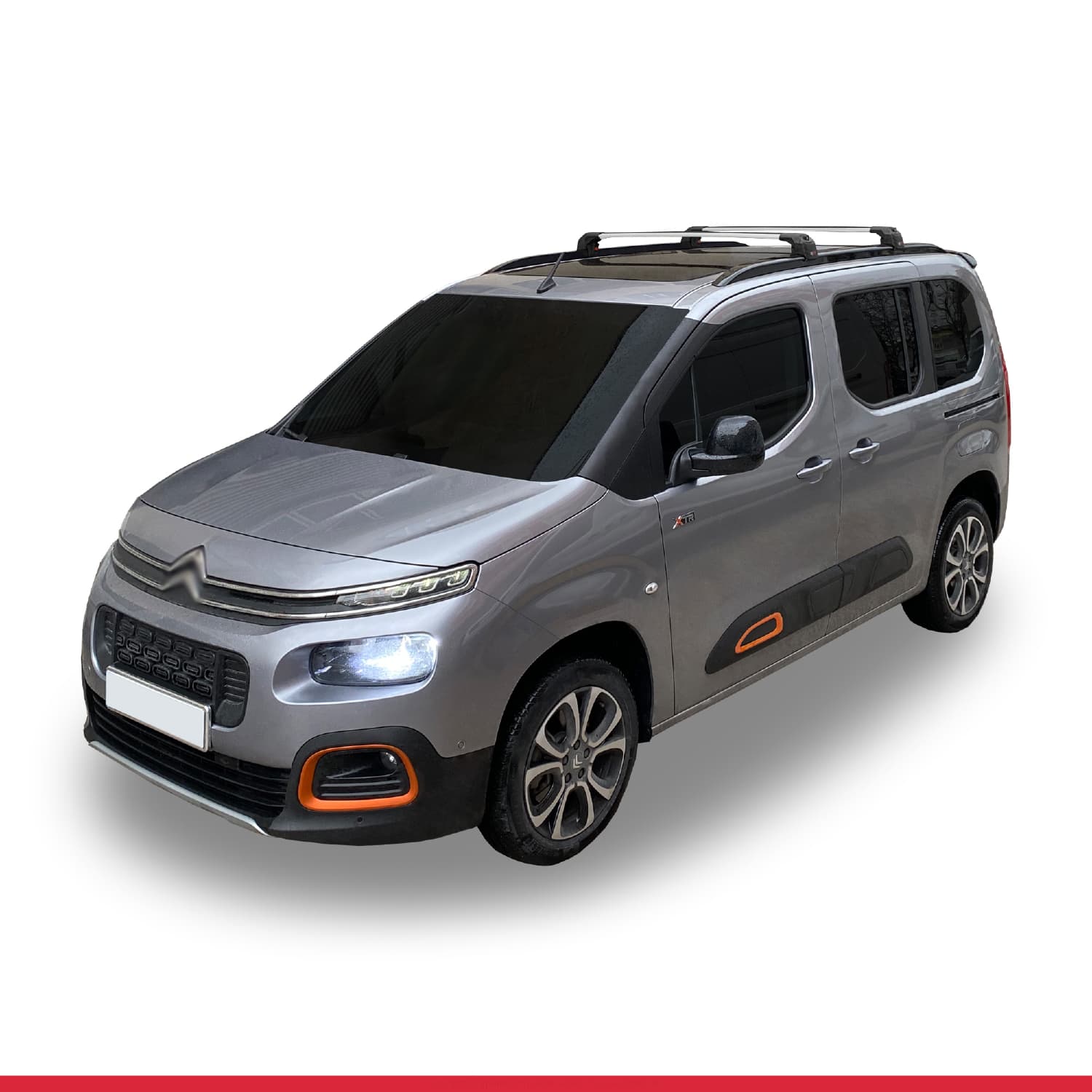 Citroen Berlingo 3 (K9) 2023 ve Sonrası ile Uyumlu ACE-2 Ara Atkı Tavan Barı Gri 2 Adet - Görsel 3