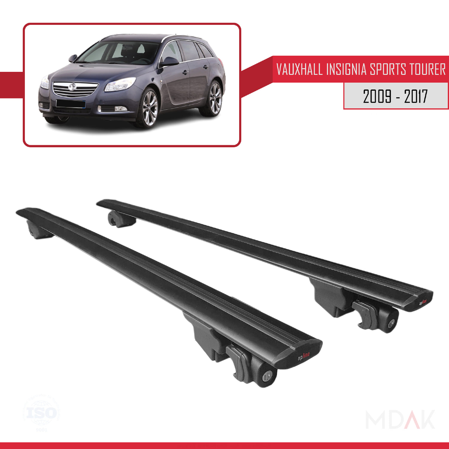 Vauxhall Insignia (G09) ST 2009-2017 Arası ile Uyumlu HOOK Model Ara Atkı Tavan Barı Siyah 2 Adet - Görsel 9