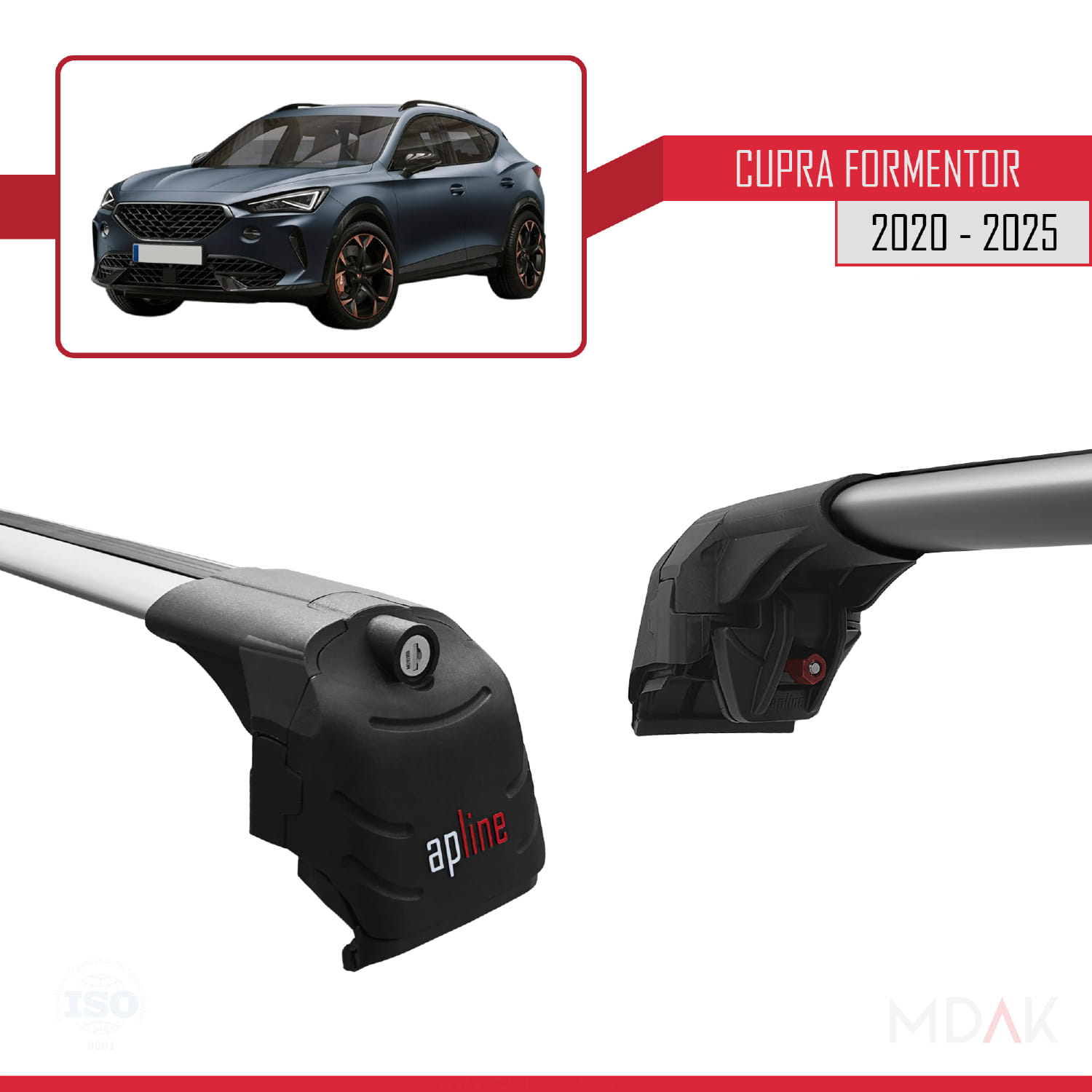 Cupra Formentor 2020 ve Sonrası ile Uyumlu ACE-2 Ara Atkı Tavan Barı Gri 2 Adet - Görsel 4