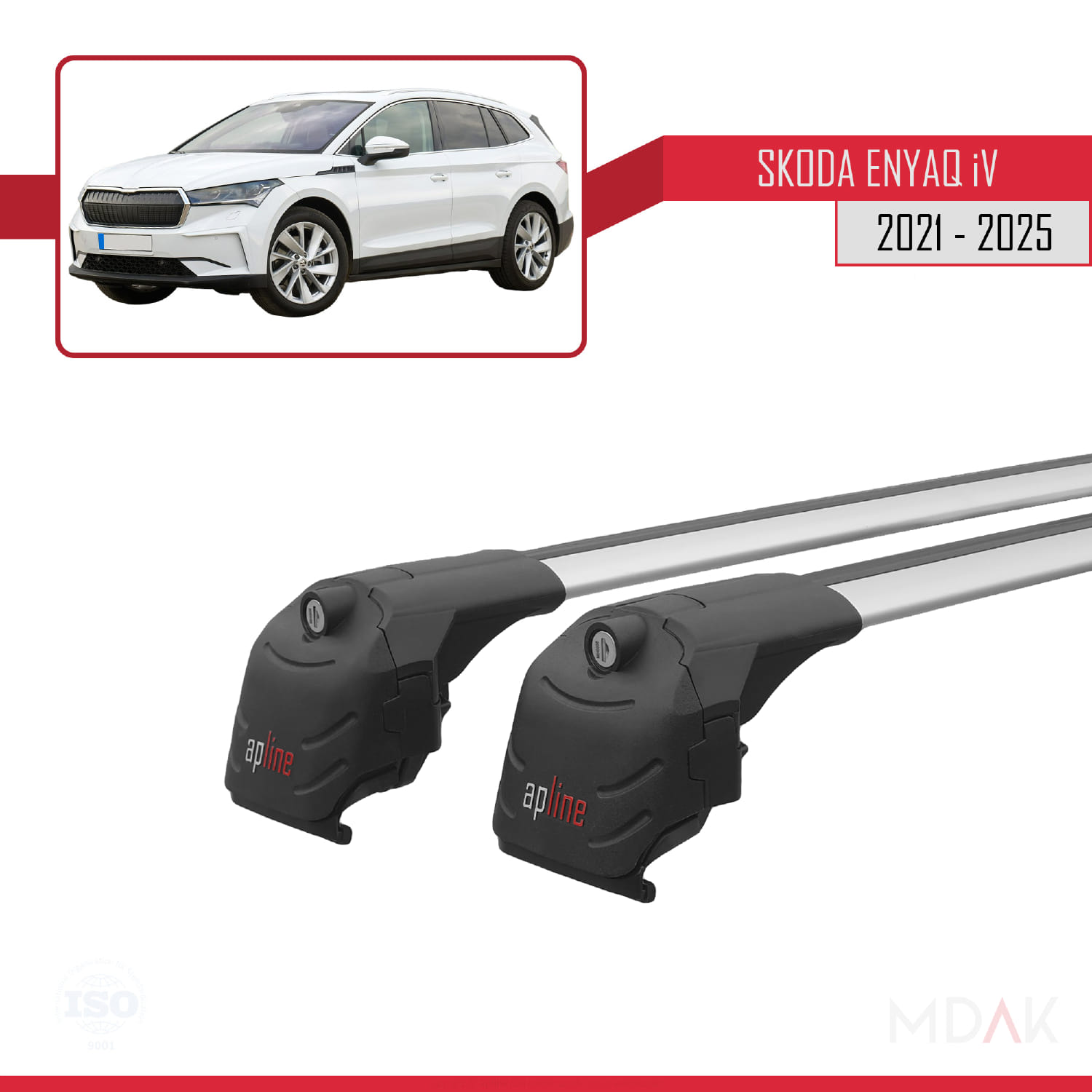 Skoda Enyaq 2021 ve Sonrası ile Uyumlu ACE-2 Ara Atkı Tavan Barı Gri 2 Adet - Görsel 3