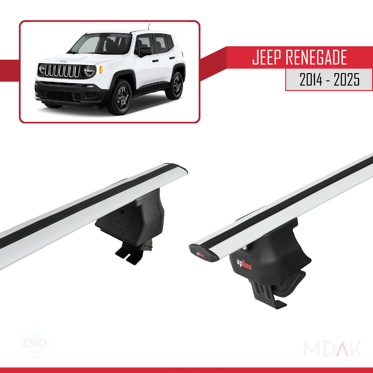 Jeep Renegade (BU) 2014 ve Sonrası ile Uyumlu ACE-4 Ara Atkı Tavan Barı Gri 2 Adet - Görsel 4