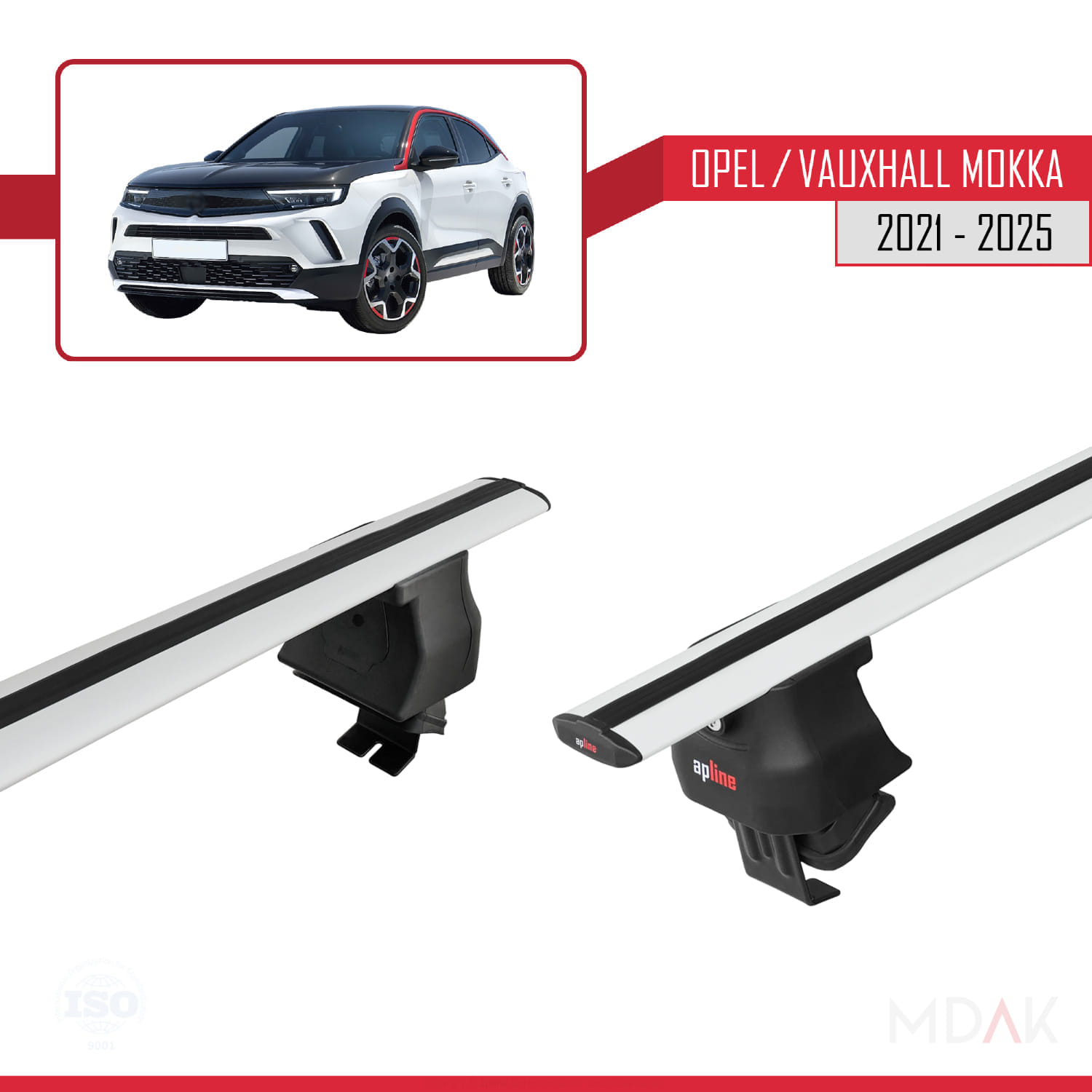 Opel/Vauxhall Mokka B 2021 ve Sonrası ile Uyumlu ACE-4 Ara Atkı Tavan Barı Gri 2 Adet - Görsel 5