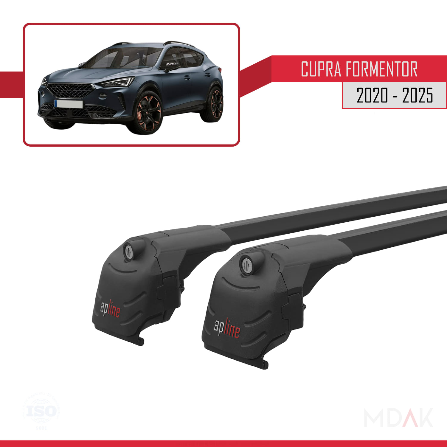Cupra Formentor 2020 ve Sonrası ile Uyumlu ACE-2 Ara Atkı Tavan Barı Siyah 2 Adet - Görsel 3