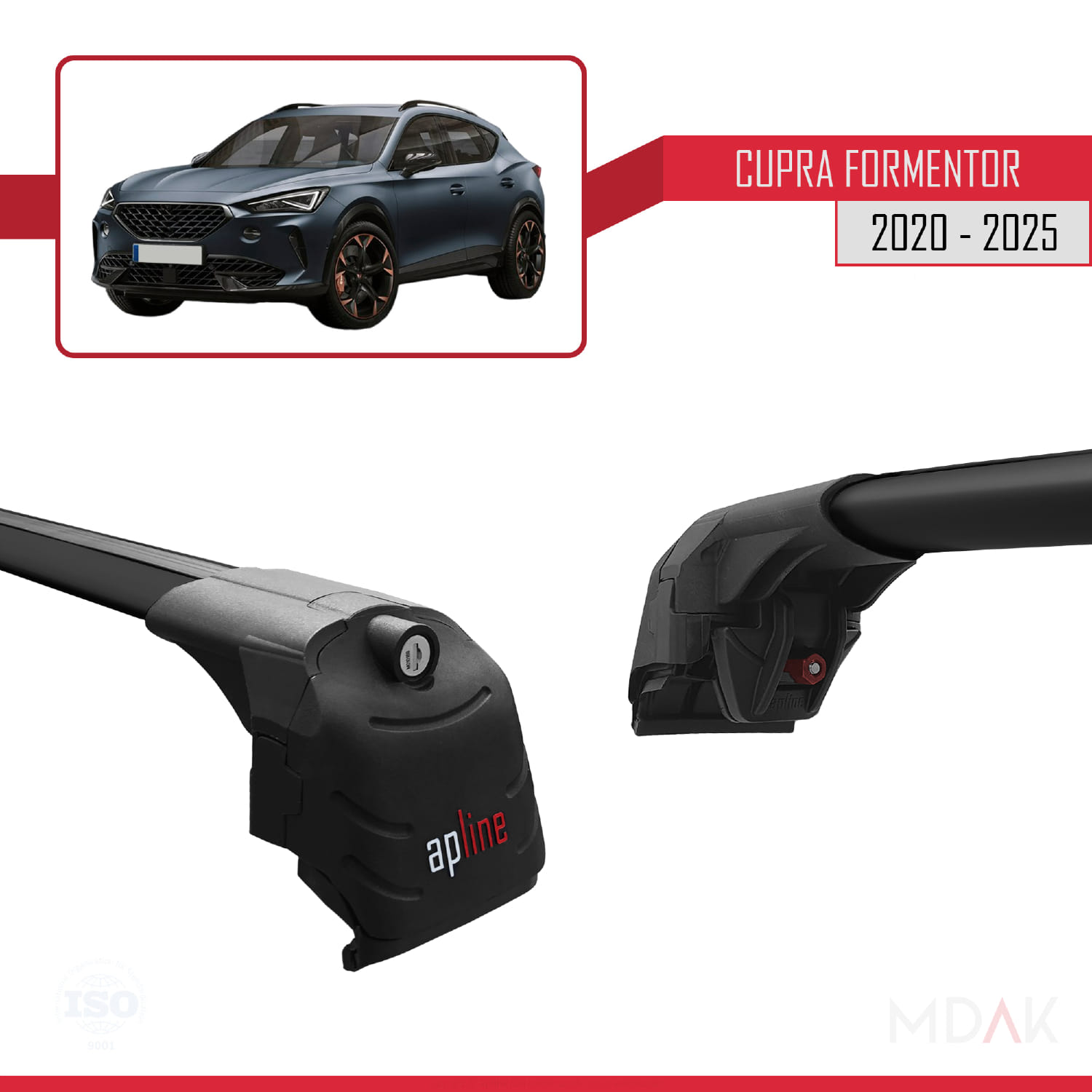 Cupra Formentor 2020 ve Sonrası ile Uyumlu ACE-2 Ara Atkı Tavan Barı Siyah 2 Adet - Görsel 4
