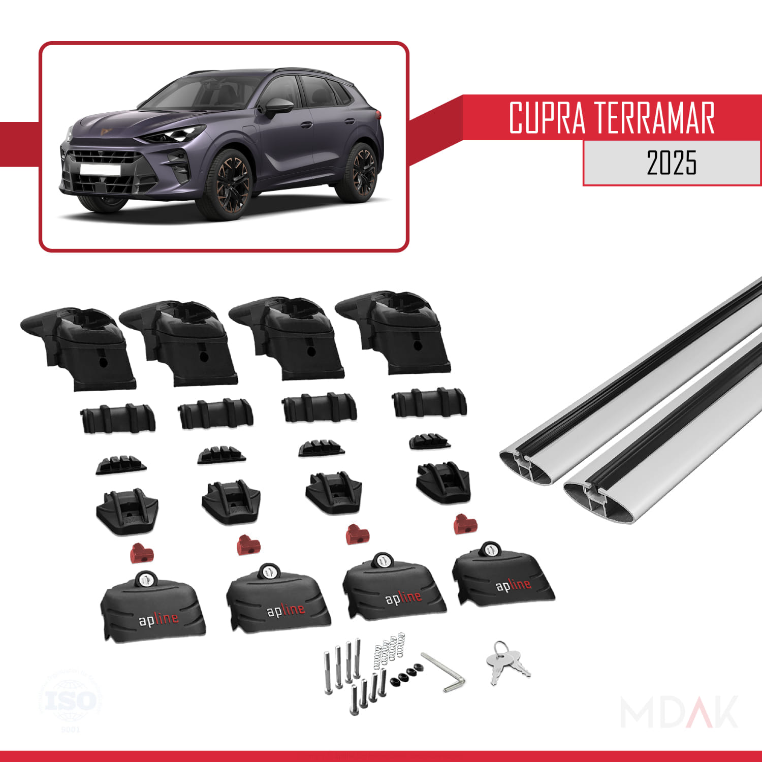 Cupra Terramar 2025 ve Sonrası ile Uyumlu ACE-2 Ara Atkı Tavan Barı Gri 2 Adet - Görsel 5