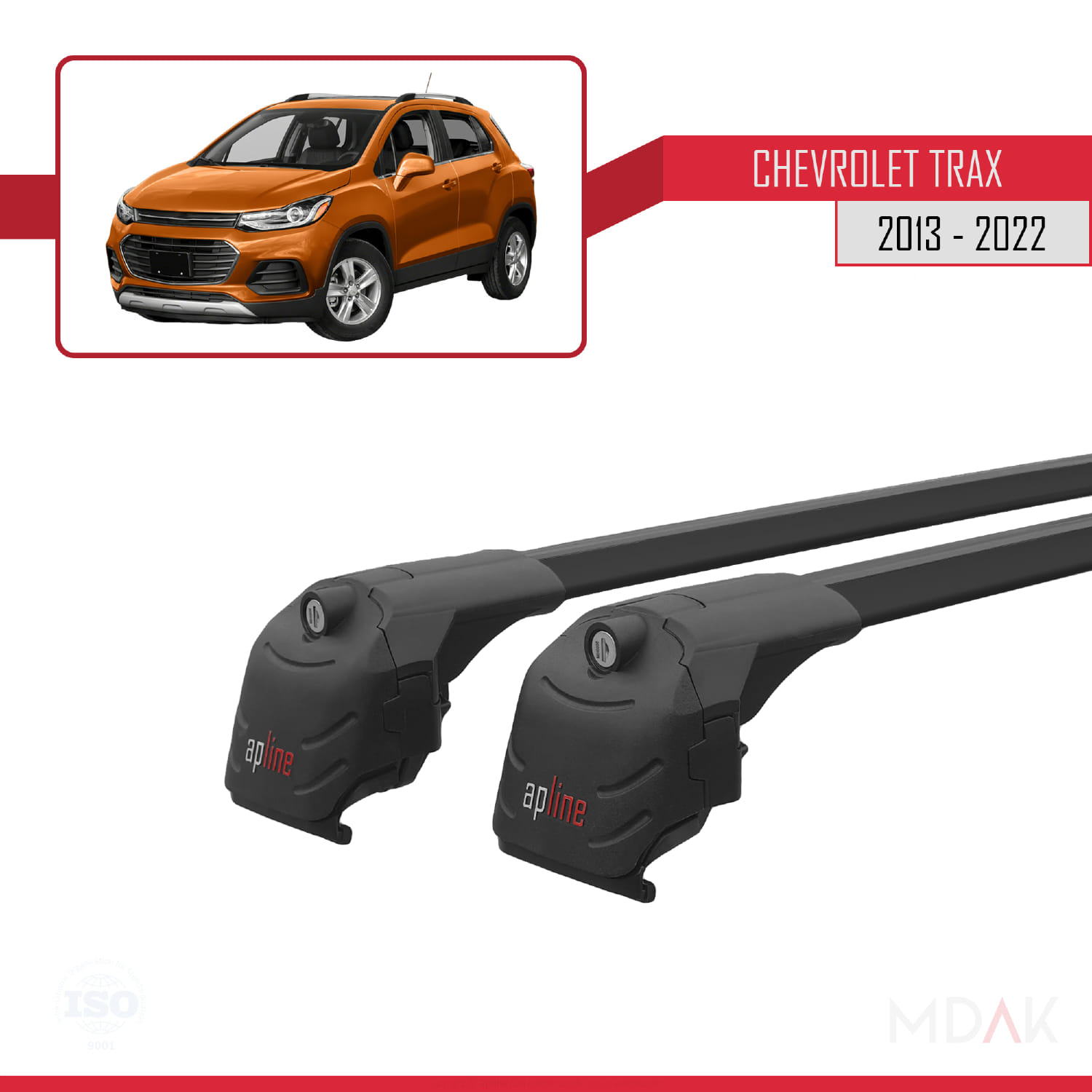 Chevrolet Trax (U200) 2013-2022 Arası ile Uyumlu ACE-2 Ara Atkı Tavan Barı Siyah 2 Adet - Görsel 9