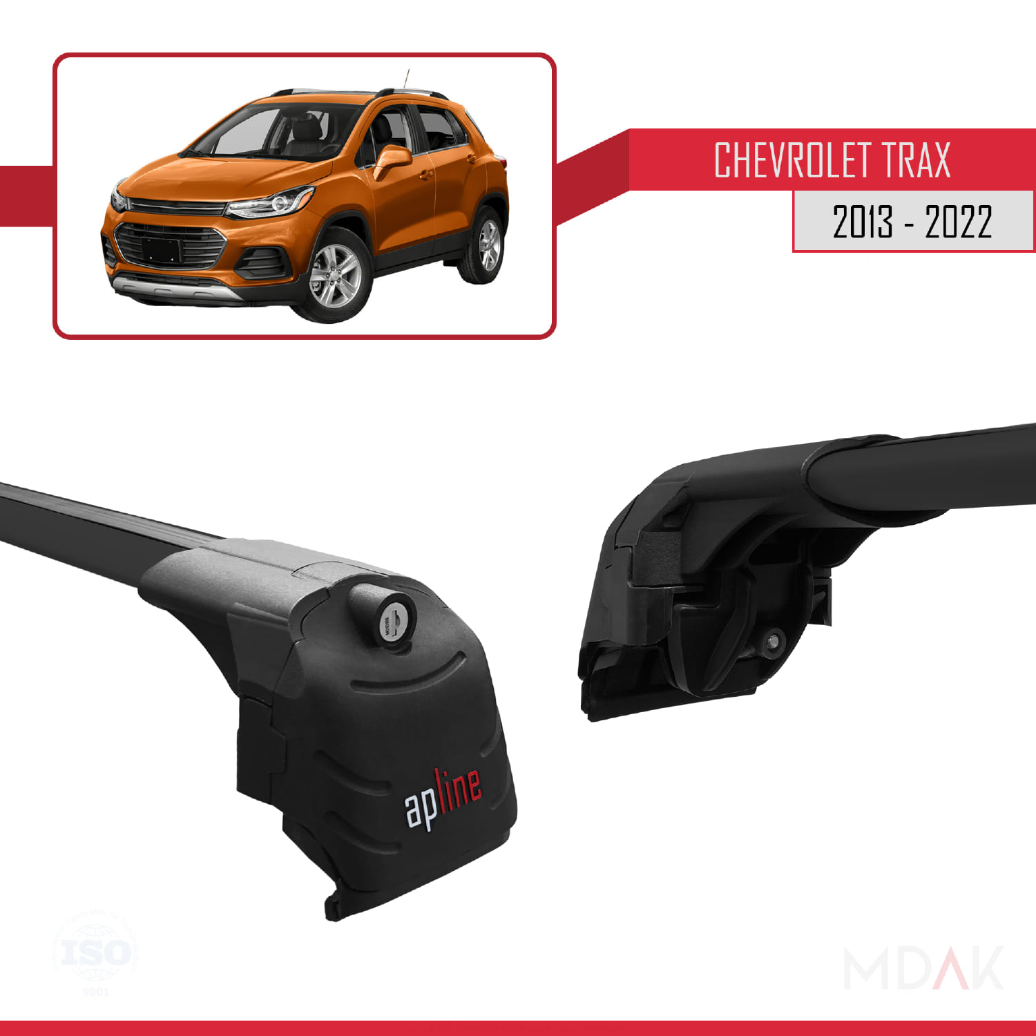 Chevrolet Trax (U200) 2013-2022 Arası ile Uyumlu ACE-2 Ara Atkı Tavan Barı Siyah 2 Adet - Görsel 3
