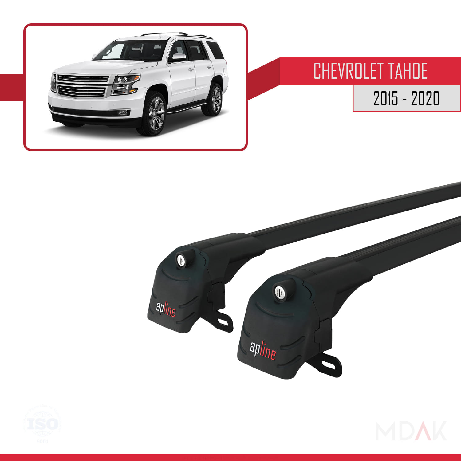Chevrolet Tahoe 4 2015-2020 Arası ile Uyumlu ACE-2 Ara Atkı Tavan Barı Siyah 2 Adet - Görsel 9