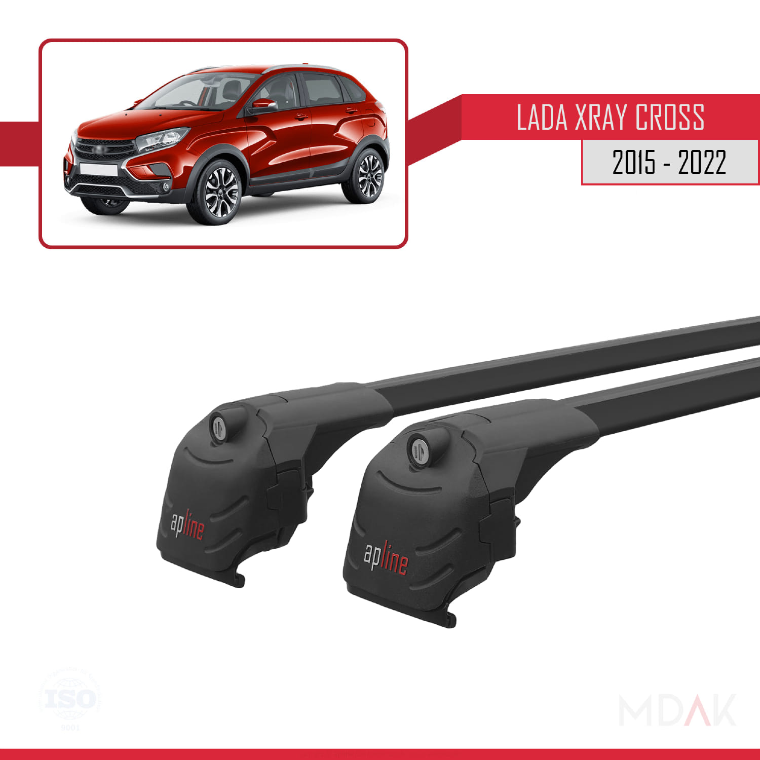 Lada Xray 2015-2022 Arası ile Uyumlu ACE-2 Ara Atkı Tavan Barı Siyah 2 Adet - Görsel 9