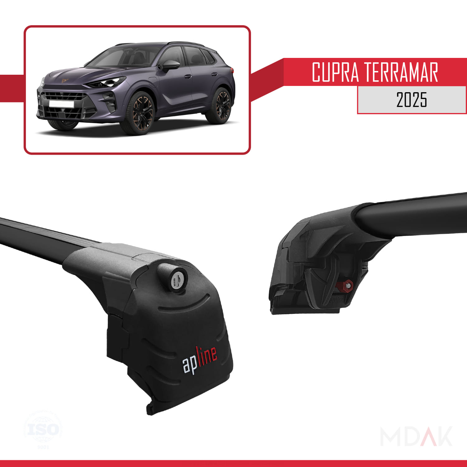 Cupra Terramar 2025 ve Sonrası ile Uyumlu ACE-2 Ara Atkı Tavan Barı Siyah 2 Adet - Görsel 3