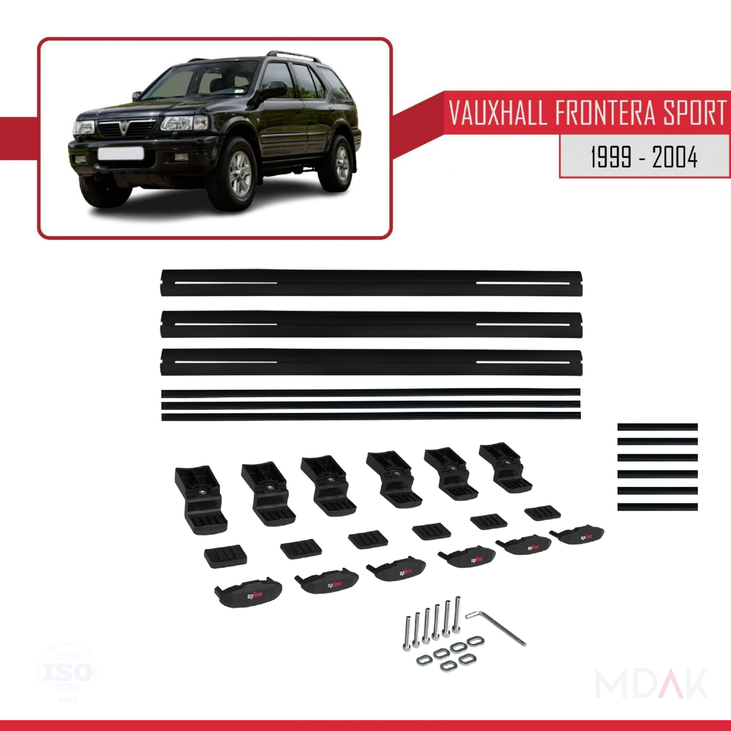 Vauxhall Combo D 2012-2018 Arası ile Uyumlu BASIC Model Ara Atkı Tavan Barı Siyah 3 Adet - Görsel 6