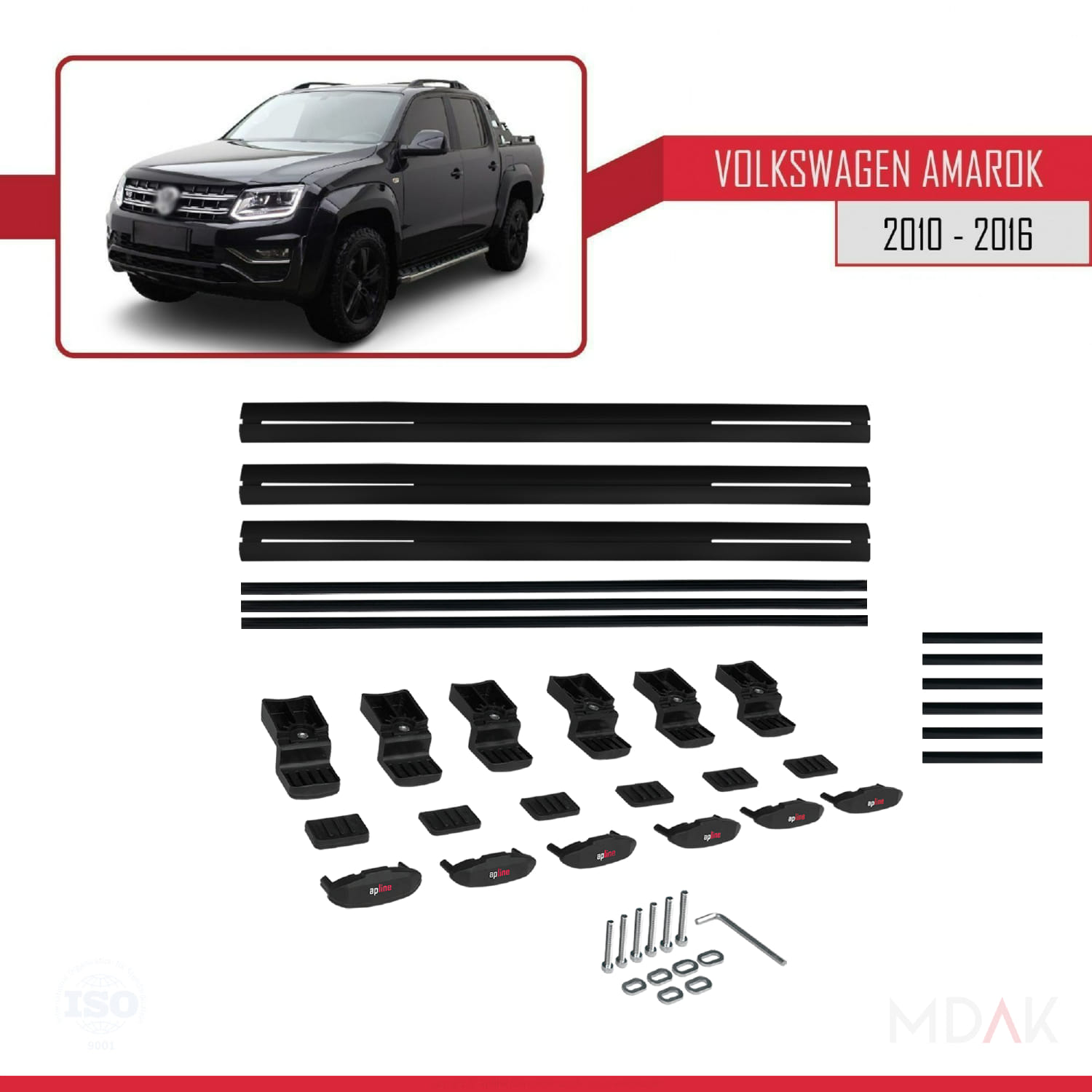 Vauxhall Combo E Life 2019-2022 Arası ile Uyumlu BASIC Model Ara Atkı Tavan Barı Siyah 3 Adet - Görsel 6