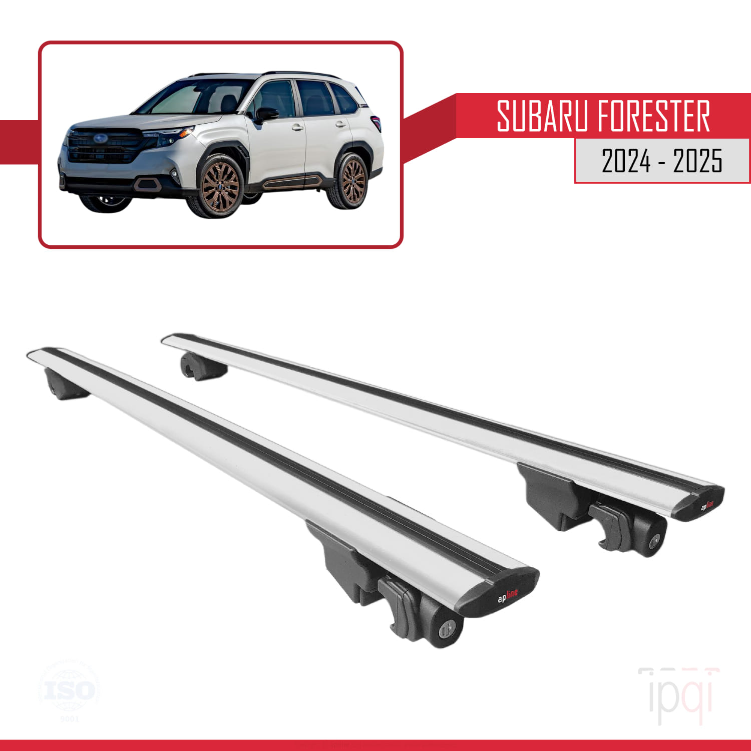 Subaru Forester 2024-2025 Arası ile Uyumlu HOOK Model Ara Atkı Tavan Barı Gri 2 Adet - Görsel 4