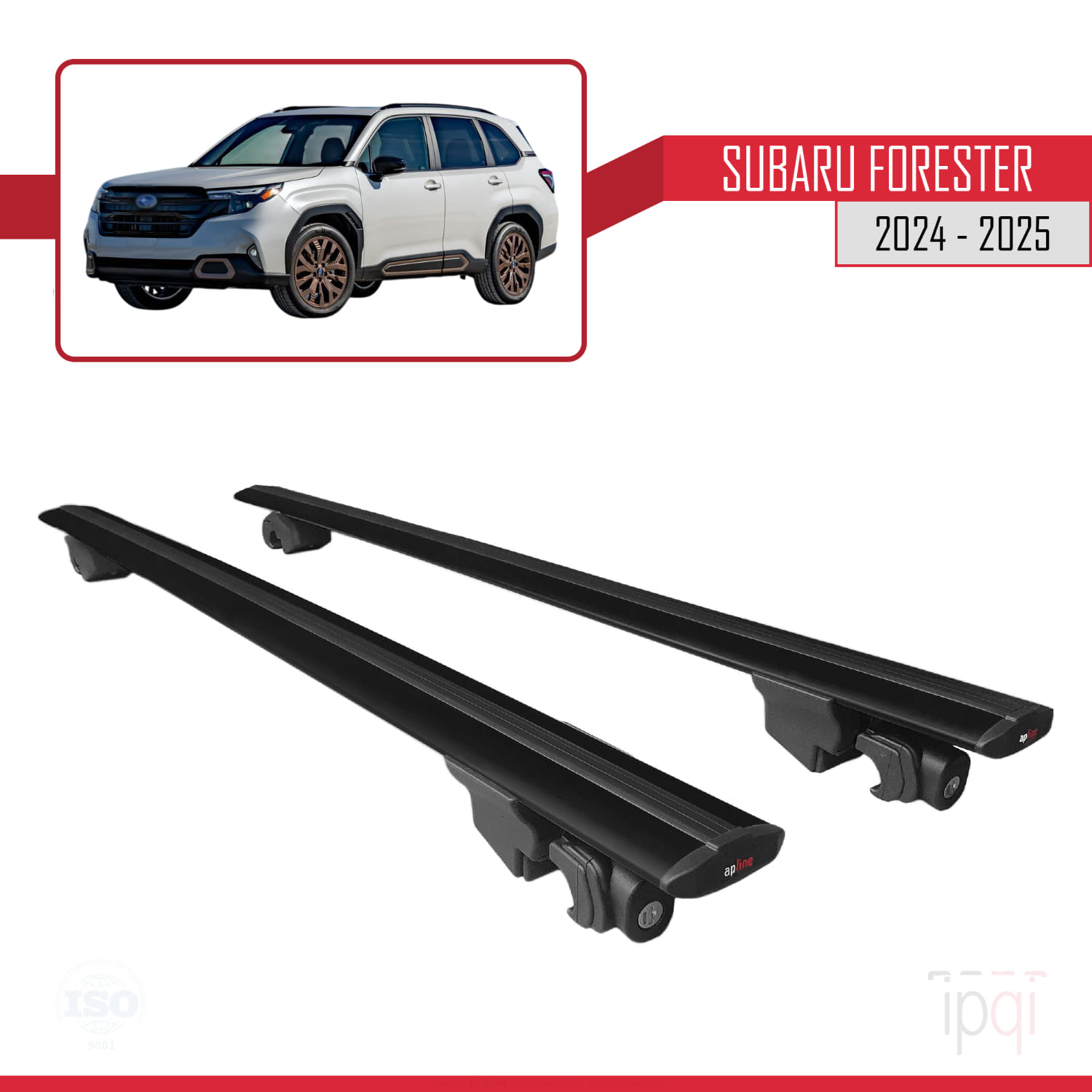 Subaru Forester 2024-2025 Arası ile Uyumlu HOOK Model Ara Atkı Tavan Barı Siyah 2 Adet - Görsel 4