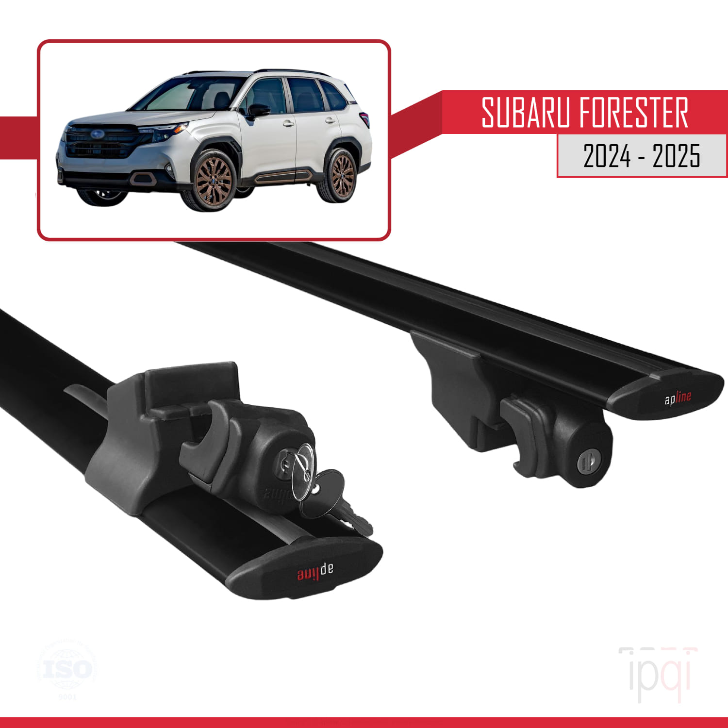 Subaru Forester 2024-2025 Arası ile Uyumlu HOOK Model Ara Atkı Tavan Barı Siyah 2 Adet - Görsel 5