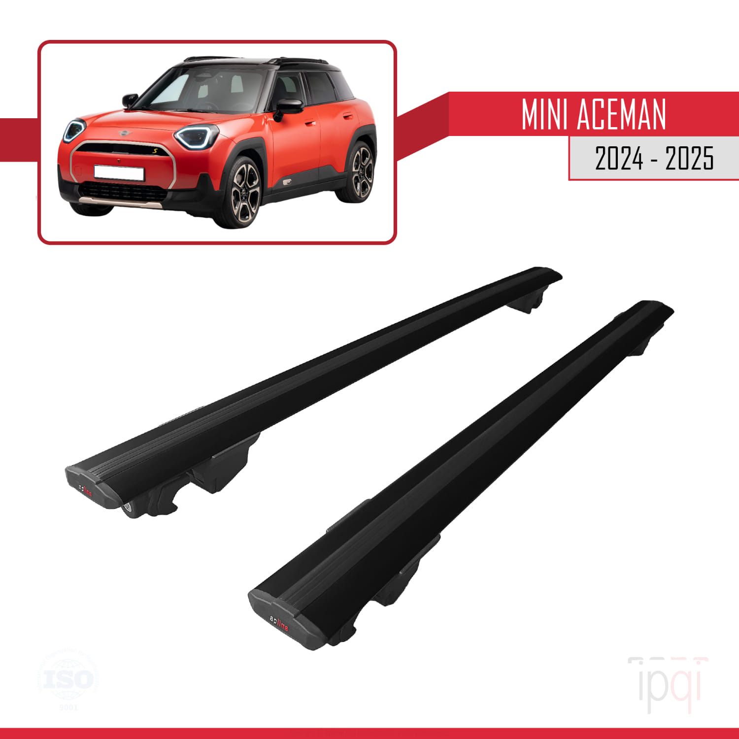 Mini Aceman SE 2024-2025 Arası ile Uyumlu HOOK Model Ara Atkı Tavan Barı Siyah 2 Adet - Görsel 9