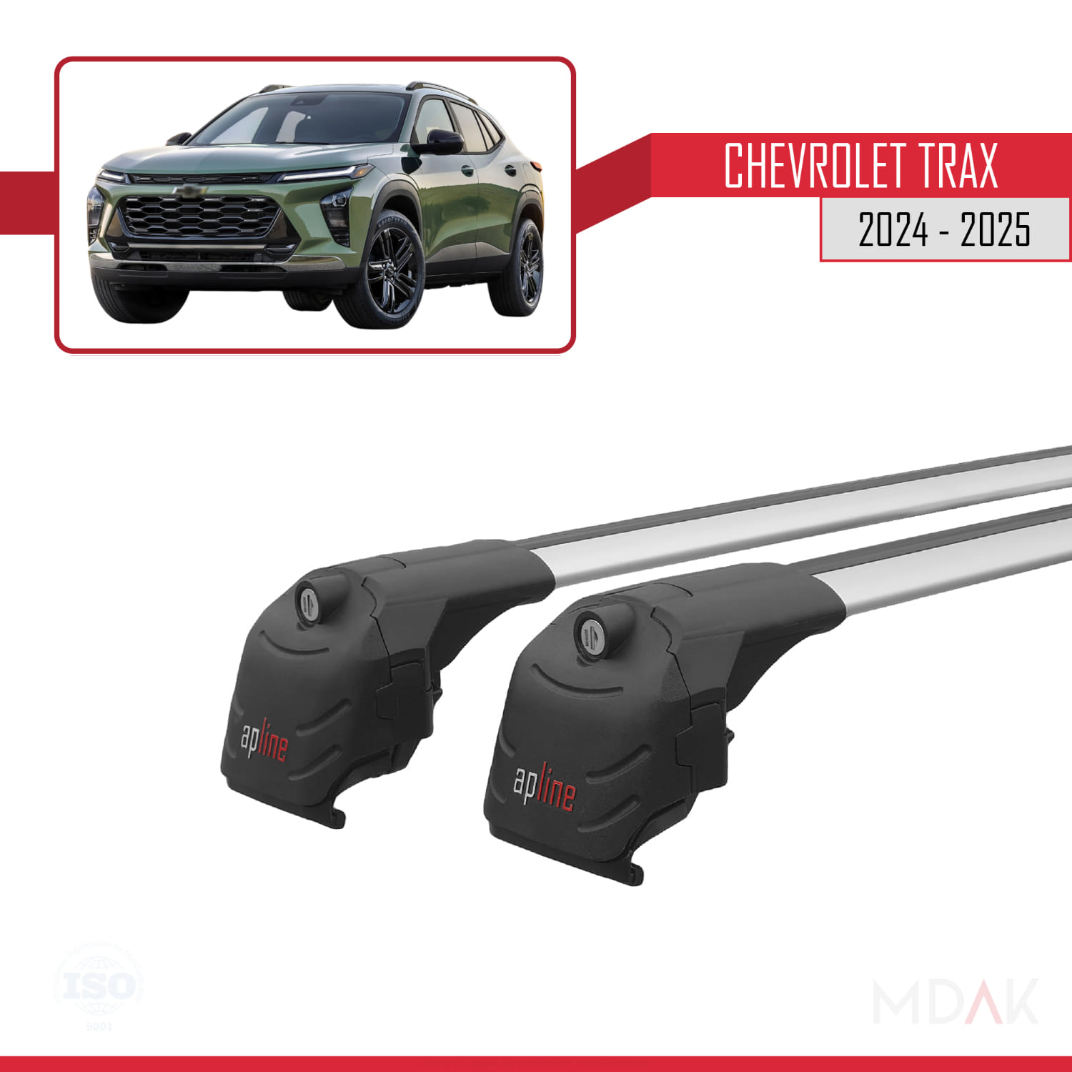 Chevrolet Trax 2024-2025 Arası ile Uyumlu ACE-2 Ara Atkı Tavan Barı Gri 2 Adet - Görsel 9