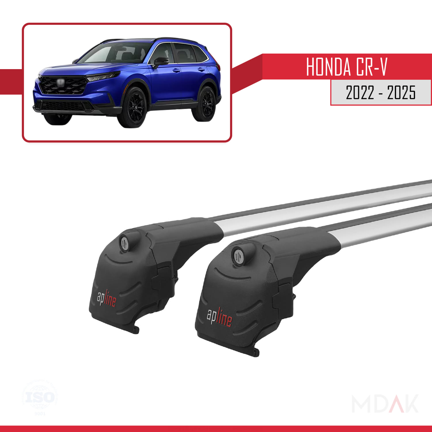 Honda CR-V 2022-2025 Arası ile Uyumlu ACE-2 Ara Atkı Tavan Barı Gri 2 Adet - Görsel 9