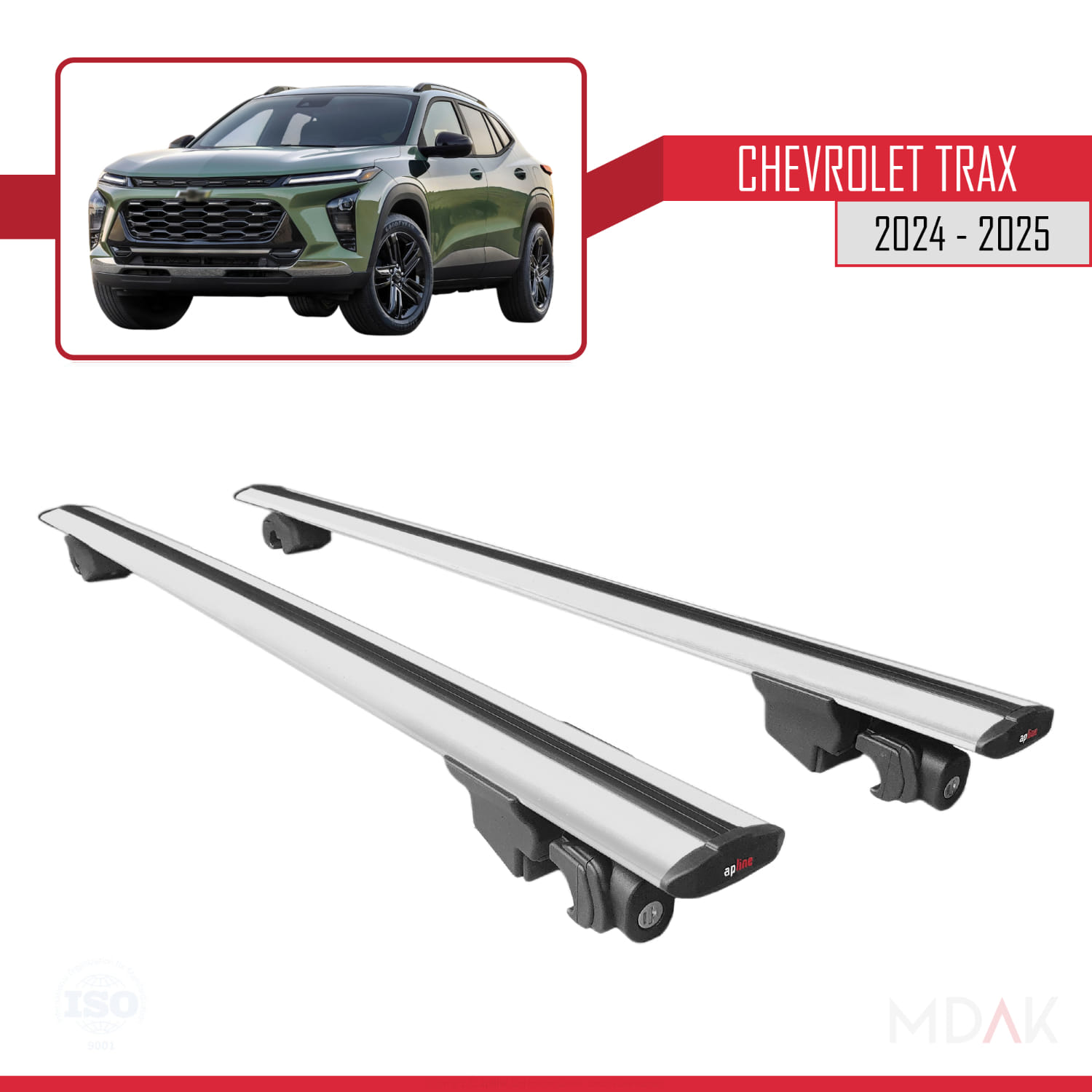 Chevrolet Trax 2024-2025 Arası ile Uyumlu HOOK Model Ara Atkı Tavan Barı Gri 2 Adet - Görsel 9