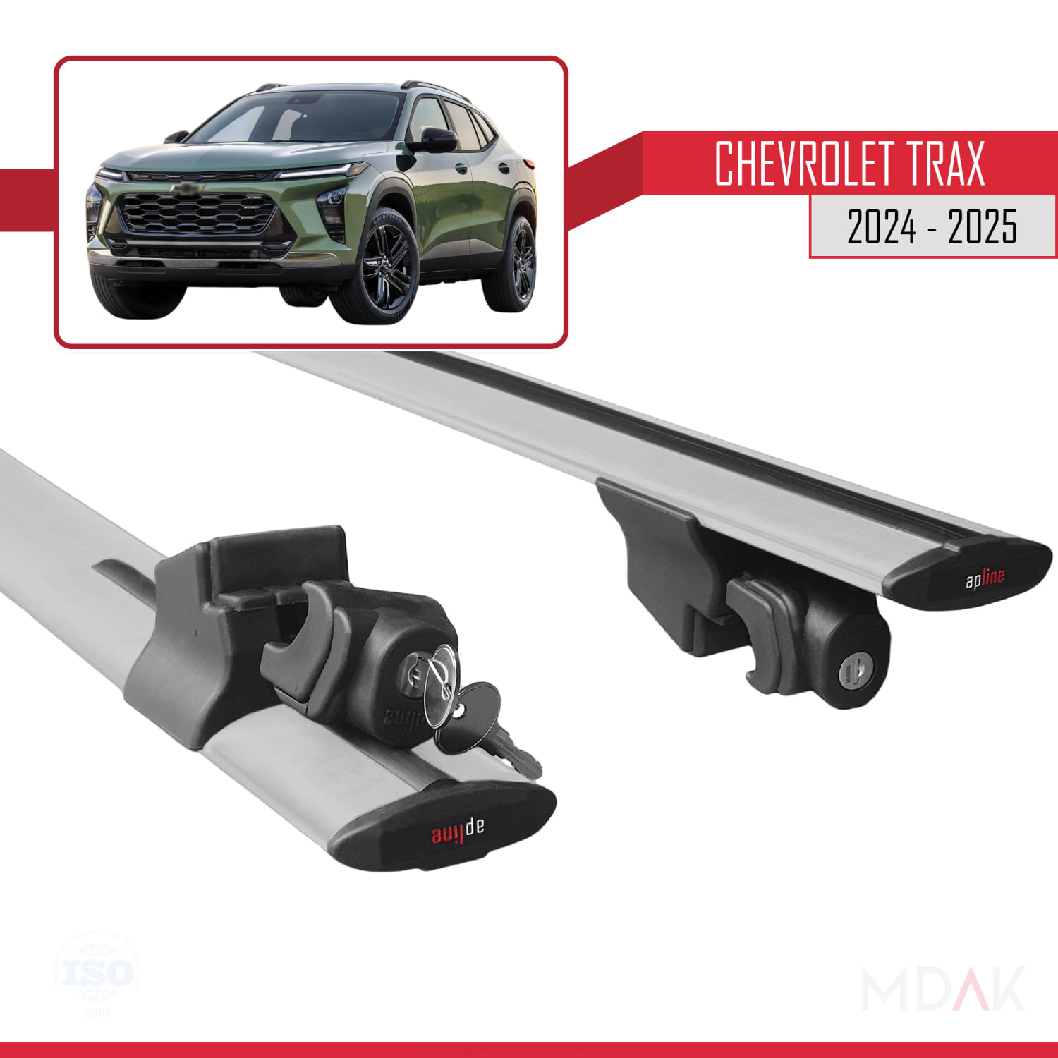 Chevrolet Trax 2024-2025 Arası ile Uyumlu HOOK Model Ara Atkı Tavan Barı Gri 2 Adet - Görsel 5