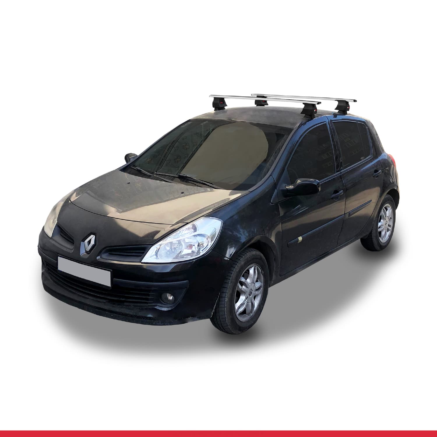 Renault Clio 3 2006-2012 Arası ile Uyumlu ACE-4 Ara Atkı Tavan Barı Gri 2 Adet - Görsel 3