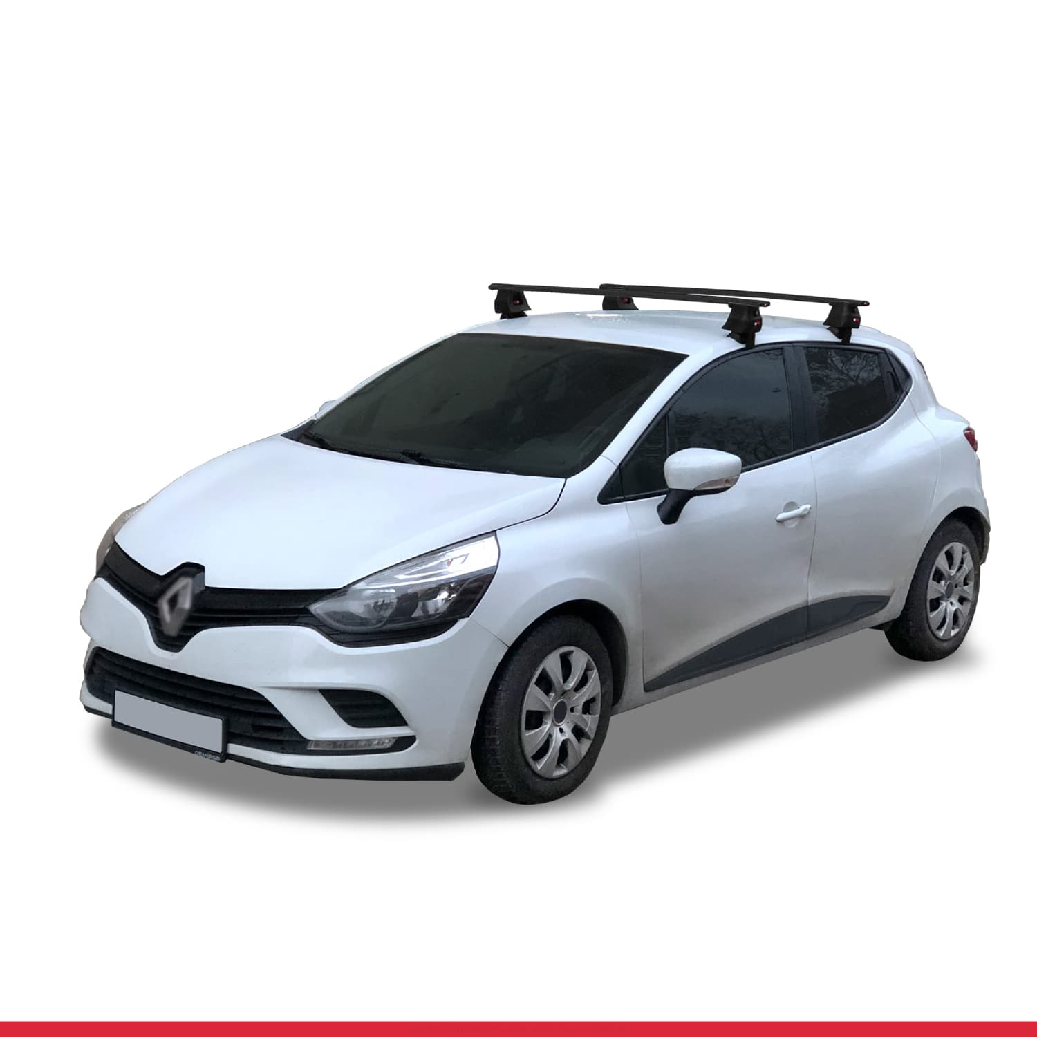 Renault Clio 4 2013-2020 Arası ile Uyumlu ACE-4 Ara Atkı Tavan Barı Siyah 2 Adet - Görsel 3