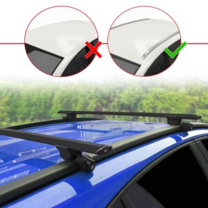 Jeep Compass J4U 2025 ve Sonrası ile Uyumlu HOOK Model Ara Atkı Tavan Barı Siyah 2 Adet