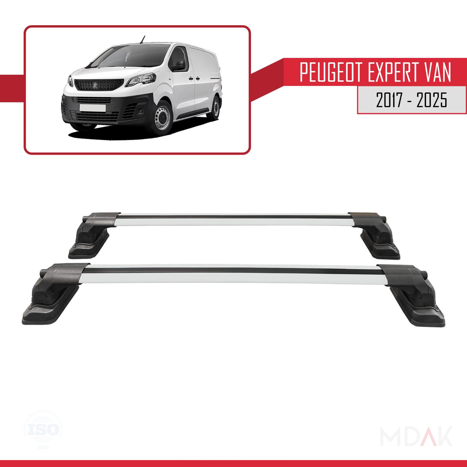 Peugeot Expert VAN 2017-2025 Arası ile Uyumlu ACE-3 Ara Atkı Tavan Barı Gri 2 Adet - Görsel 5