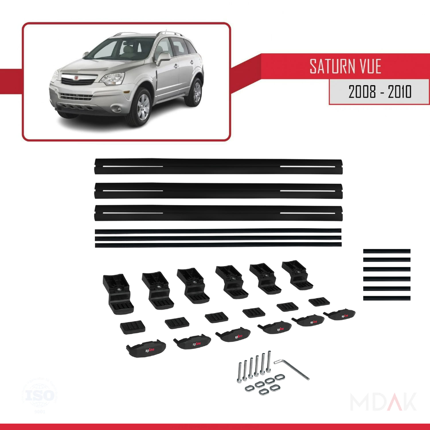 Renault Megane 3 ST 2009-2015 Arası ile Uyumlu BASIC Model Ara Atkı Tavan Barı Siyah 3 Adet - Görsel 6