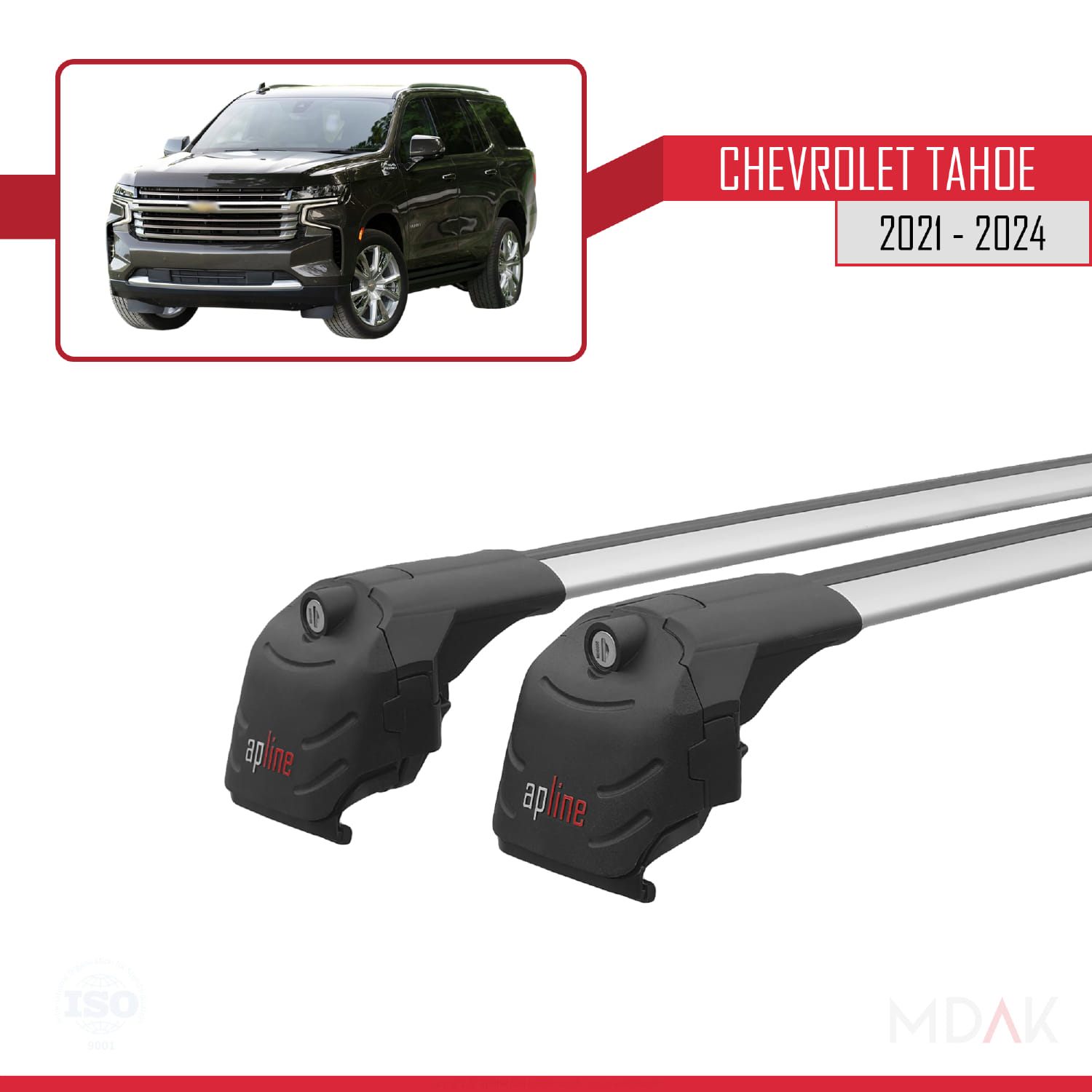Chevrolet Tahoe 2021-2024 Arası ile Uyumlu ACE-2 Model Ara Atkı Tavan Barı Gri 2 Adet - Görsel 9