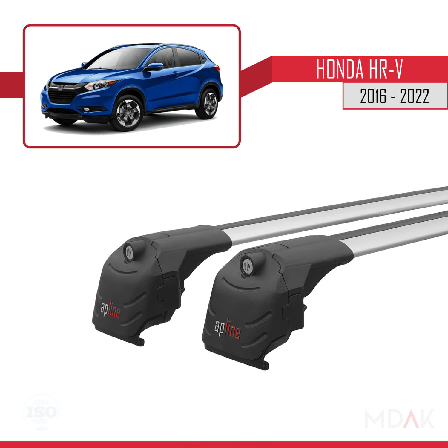 Honda HR-V 2016-2022 Arası ile Uyumlu ACE-2 Model Ara Atkı Tavan Barı Gri 2 Adet - Görsel 9