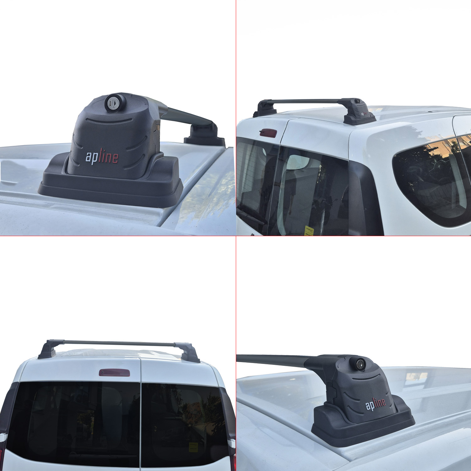 Renault Express 2021-2025 Arası ile Uyumlu ACE-3 Ara Atkı Tavan Barı Siyah 2 Adet - Görsel 3