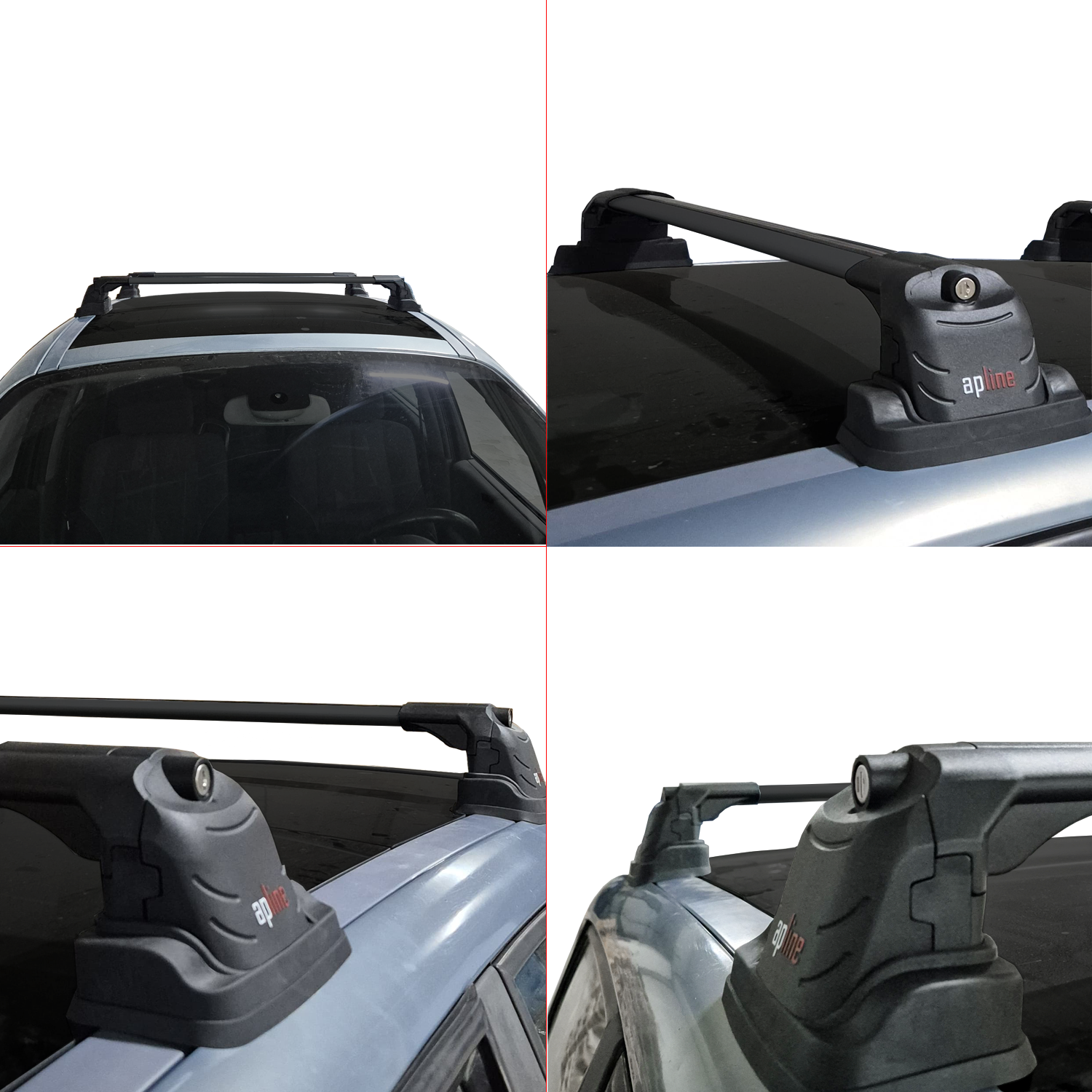 Renault Scenic (MK2) 2003-2009 Arası ile Uyumlu ACE-3 Ara Atkı Tavan Barı Siyah 2 Adet - Görsel 3